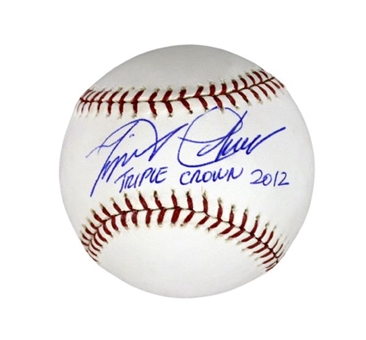 Miguel Cabrera Signed and Inscribed Baseball – ‘Triple Crown 2012’
